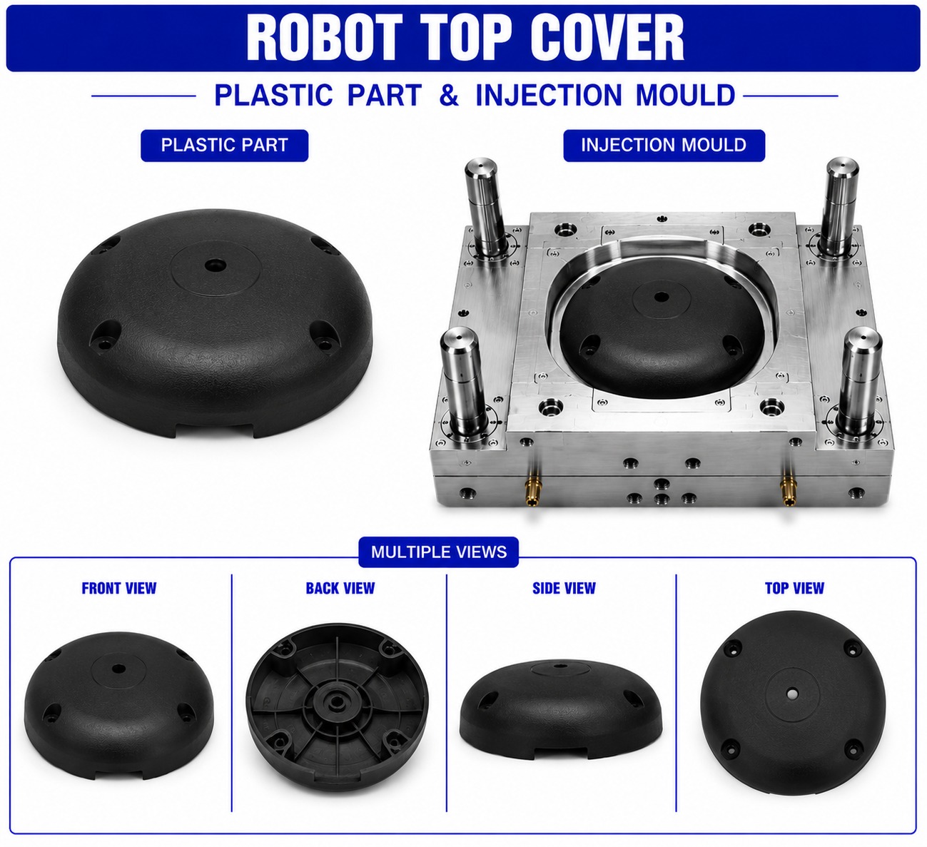 Robot Plastic Top Cover Mould and Moulding Services